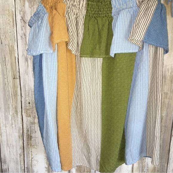 LC Lauren Conrad Vertical Stripe Tie Shoulder Tank - Picture 3 of 4